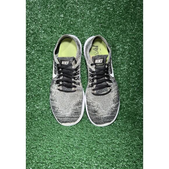 Nike Free RN Flyknit Womens Size 8.5 Black White Running Shoes Athletic Sneakers - Picture 8 of 10